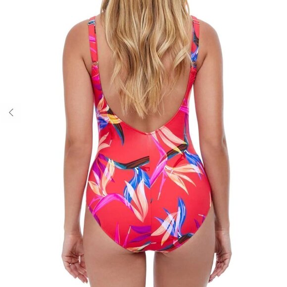 New! Profile by Gottex One Piece Paradise V-Neck Tie Front - Picture 7 of 8